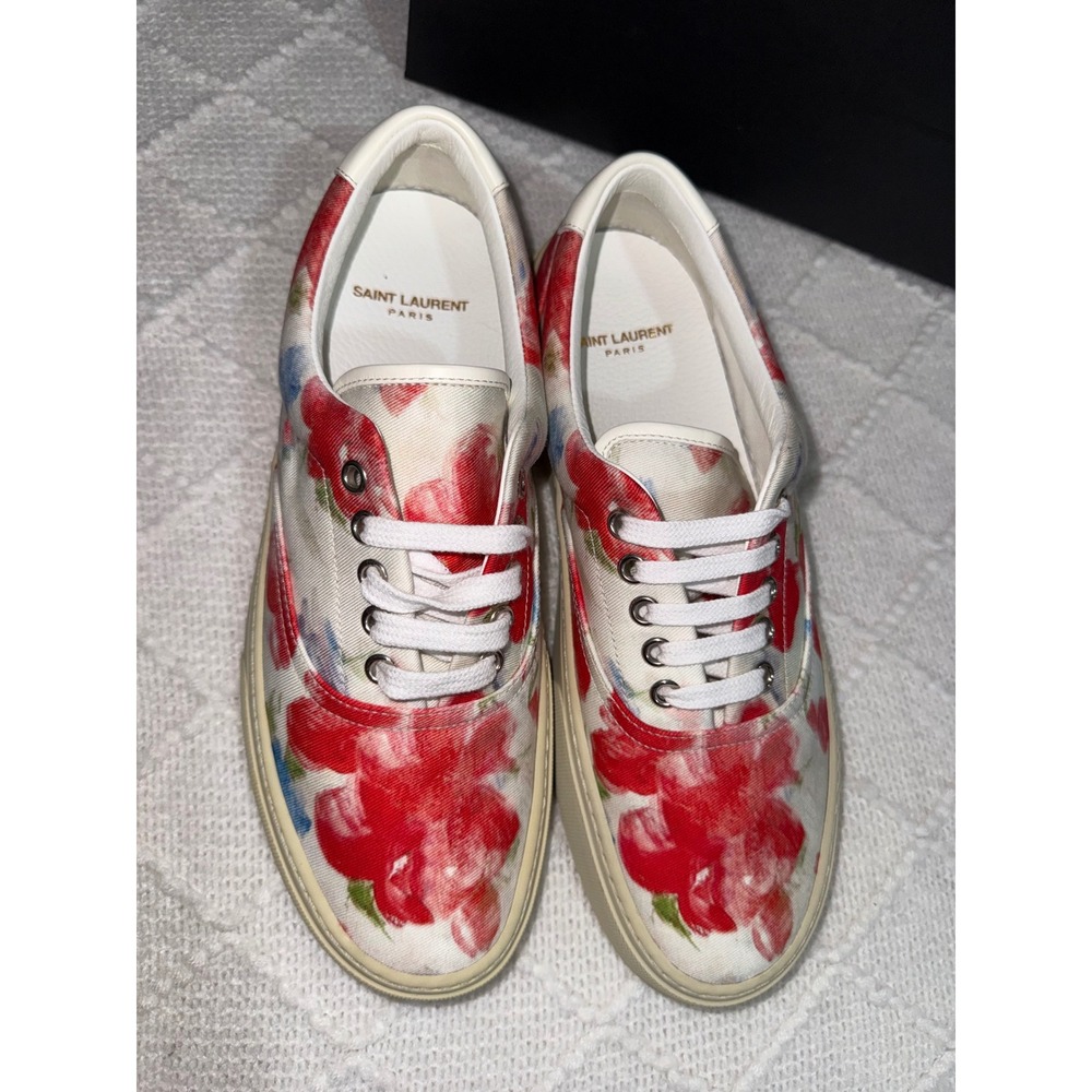Saint Laurent Paris Floral Canvas Sneakers - Chic & Luxury EU/40 US/9-9.5‎ - Picture 7 of 13